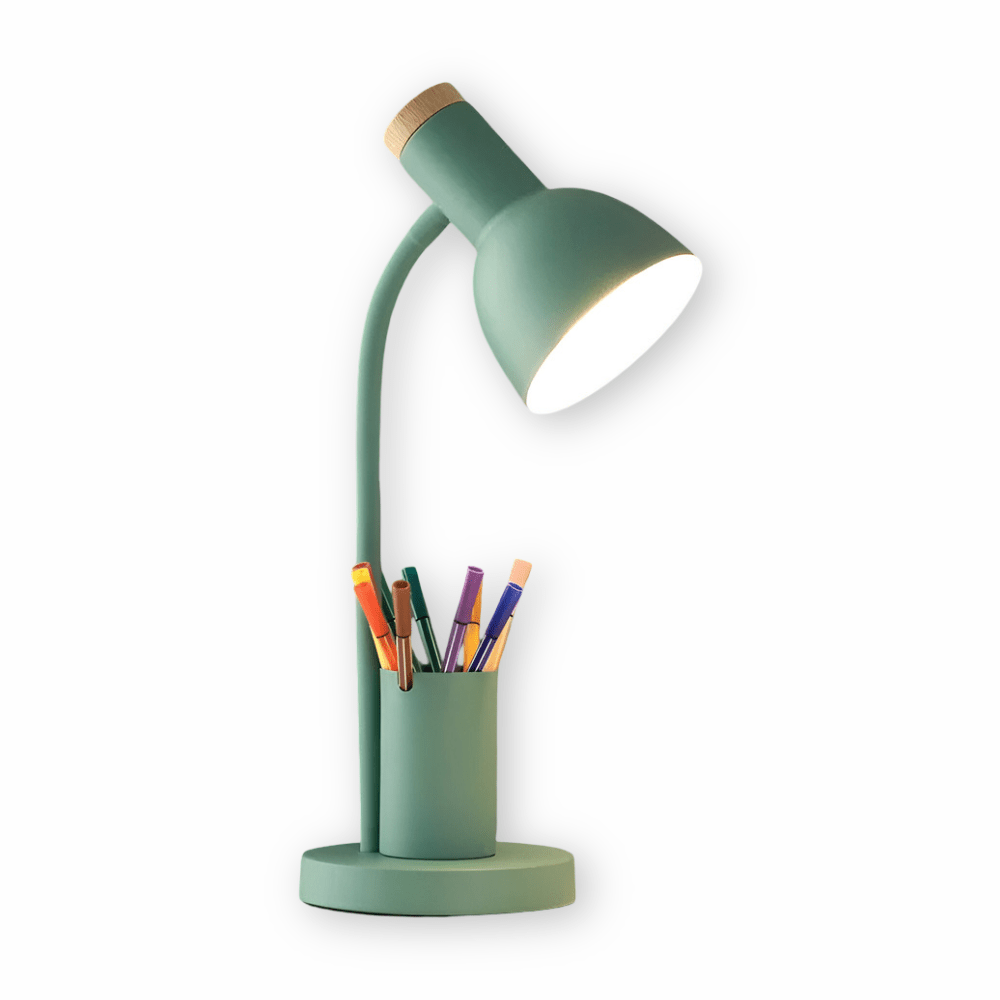 BRIGHTHOLD – Moderne LED Bureau Lamp met Pennenhouder voor Bureau & Thuis