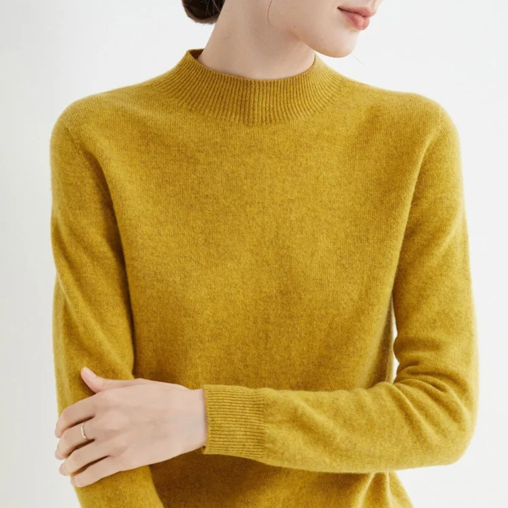 Dames Cashmere Gebreide Trui - Luxe, Zachte Herfsttrui in Cashmere Wol