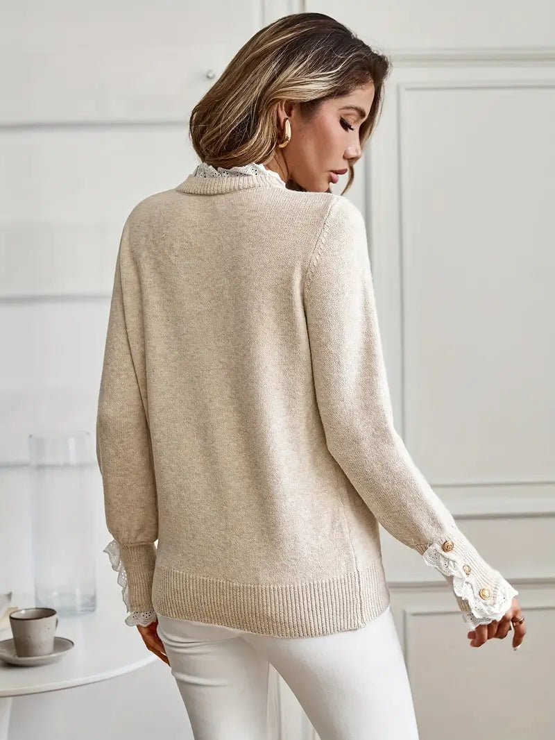 Damestrui met ronde hals - Fijngebreid - Elegant & comfortabel