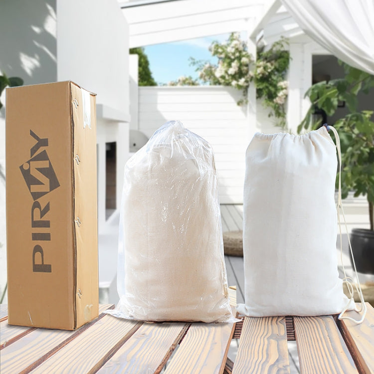 Emeja | 200x150cm Dubbele Buiten Camping Fringe Canvas Hangmat met Paal (Wit)