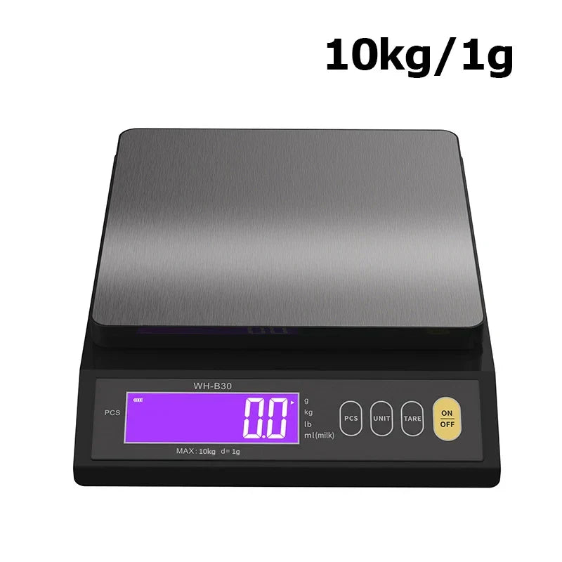 Emeja | 5 kg/0.1 g en 10 kg/1 g digitale elektronische keukenweegschaal, LCD-scherm, volledig waterdicht roestvrijstalen gereedschap voor bakken