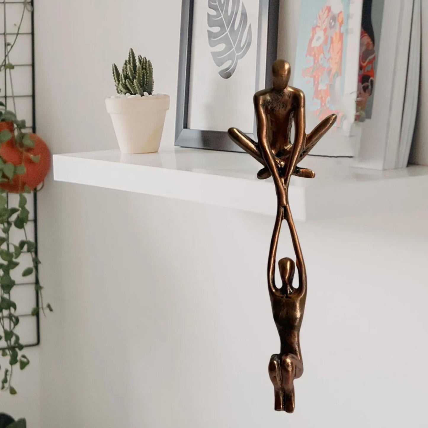 Emeja | Abstracte Beeldhouwwerk Sculptuur Koppel Kunst Decoratie Plank Accent