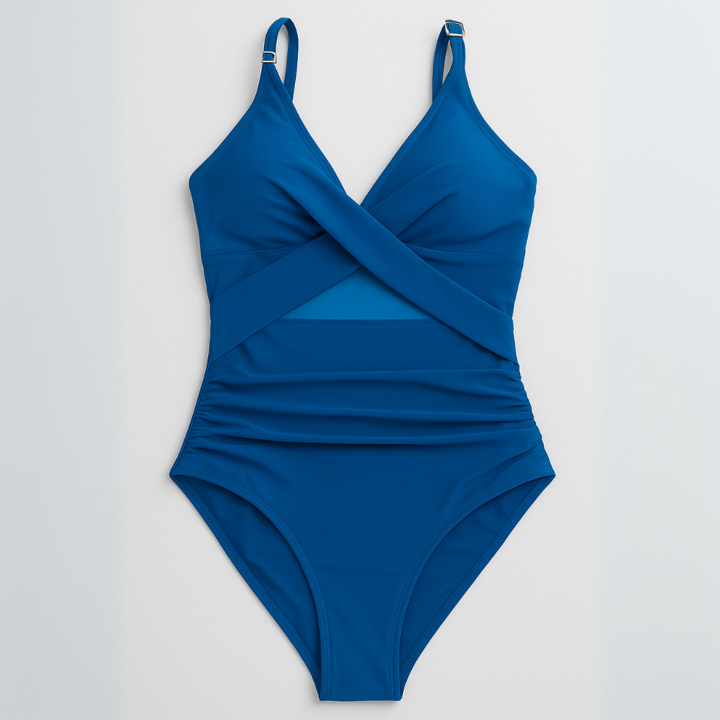 Emeja | Dames Eénstuk Badpak met Mesh en Bandjes Detail