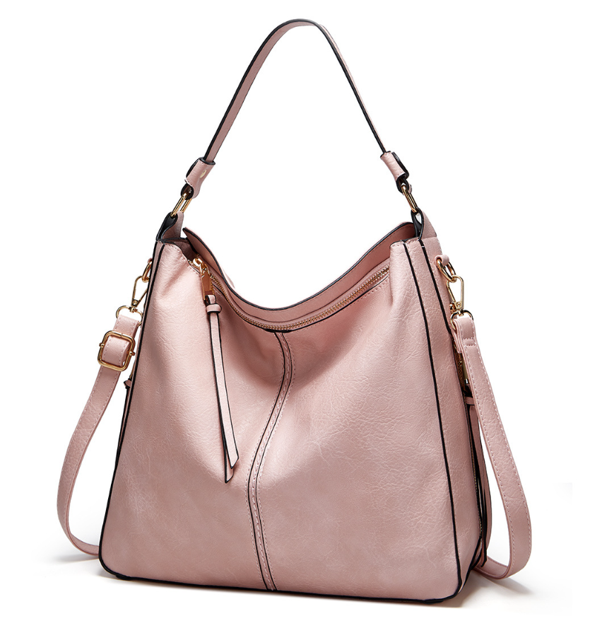 Emeja | Dames Hobo Schoudertas met Gouden Rits Accent