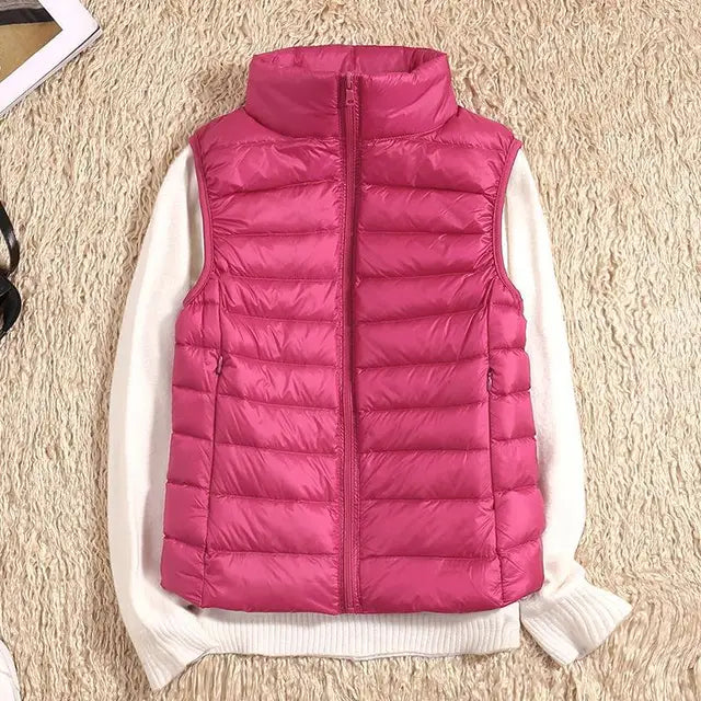 Emeja | Dames Lichtgewicht Puffer Vest Met Staande Kraag
