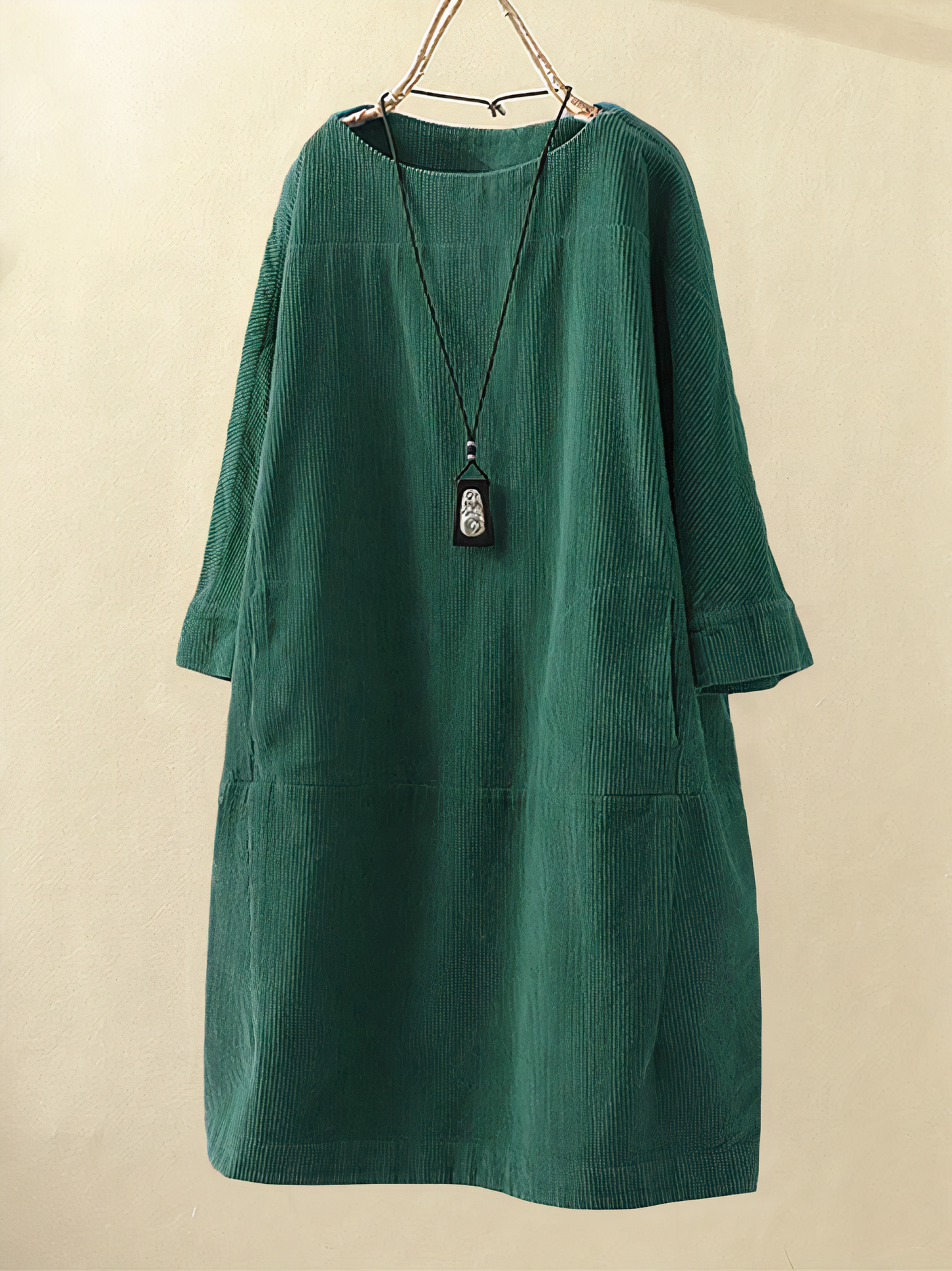 Emeja | Dames Midi Jurk met Heupzakken