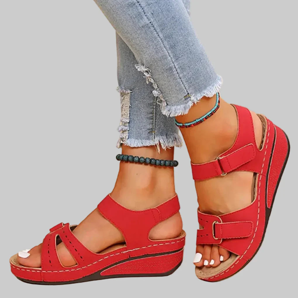 Emeja | Dames Orthopedische Wedge Sandalen met Verstelbare Bandjes
