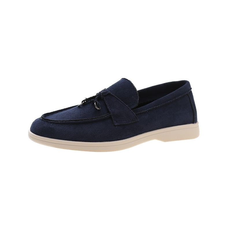 Emeja | Dames Suède Loafers met Kwastdetail