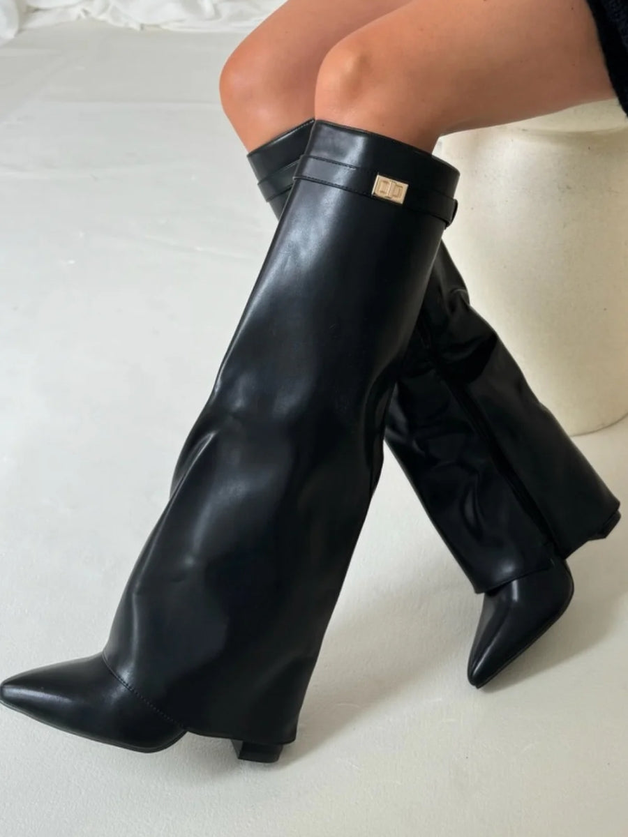 Emeja | Dameschoenen in Leer met Metalen Details | Dagelijks