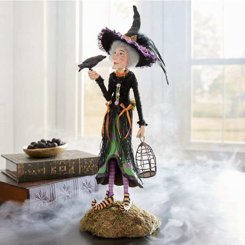 Emeja | Halloween Beeldje | Handgemaakte Heks Decoratie | Hars