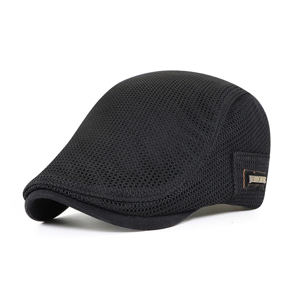 Emeja | Heren Mesh Newsboy Cap Casual Flat Hat