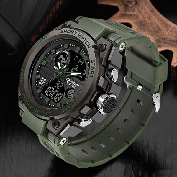 Emeja | Heren Militaire Horloge met Analoge Digitale Weergave en Kenmerken