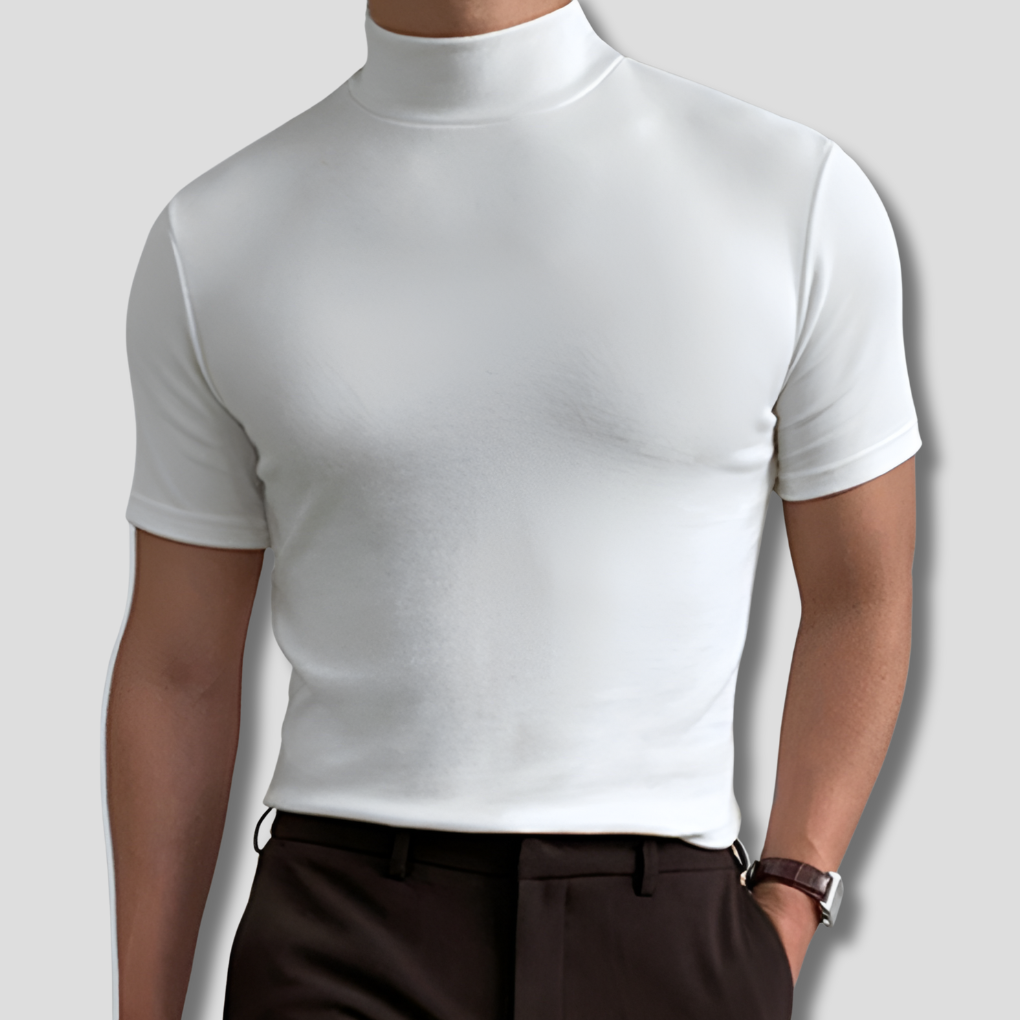 Emeja | Heren Mock Neck T-Shirt