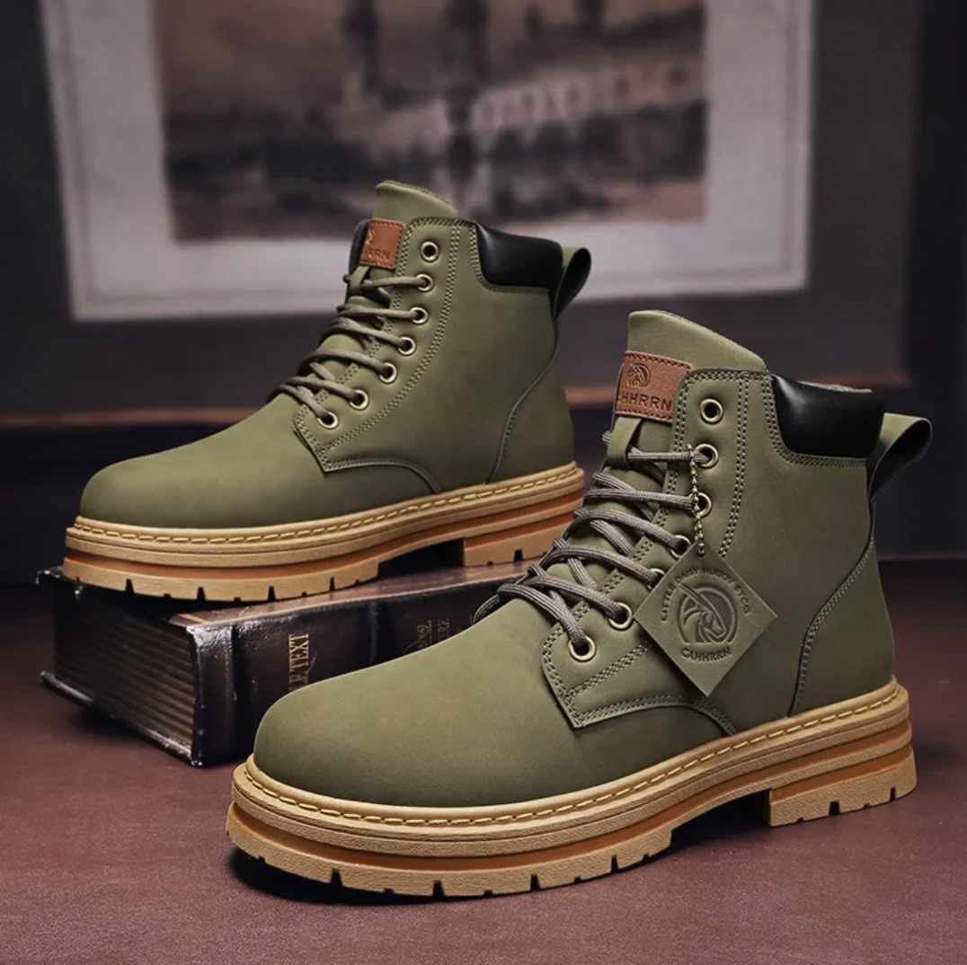 Emeja | Heren Schoenen met Veters | Comfortabele Leren Schoenen met Ondersteunende Zolen | Zwart