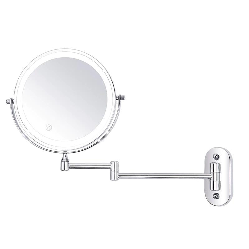 Emeja LED Vergrotende Spiegel | Oplaadbaar | Cosmetica & Badkamer | Chroom Zilver