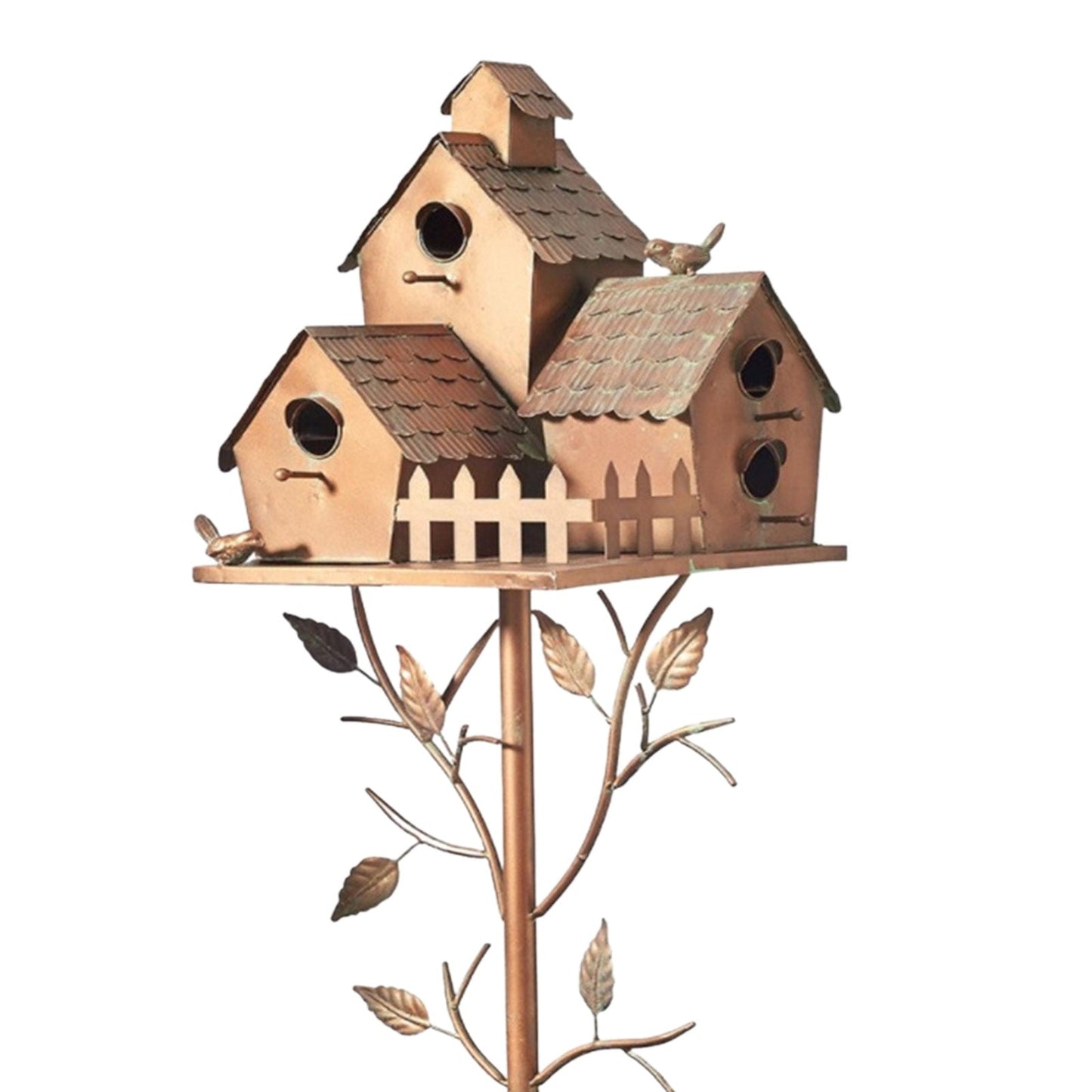 Emeja | Metaal Kunst Vogelhuis op Tuinstok - FeatherNest