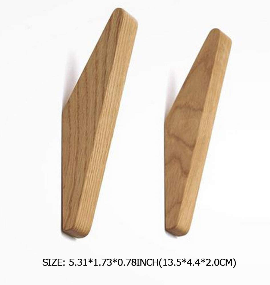 Emeja | Set van Wandhaken Nordhaak – 6 Minimalistische Houten Kledinghaken van Massief Hout