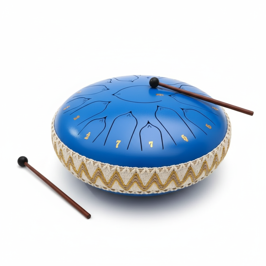 Emeja | Stalen Tong Drum | Precisietuning in C Groot | Harmonic Overtone Resonantie | Inclusief Mallets & Accessoires | Voor Meditatie & Geluidstherapie