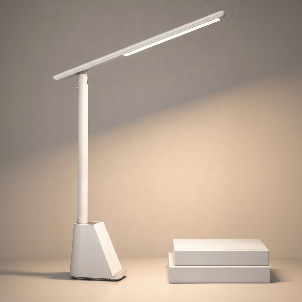 FOLDLITE – Intelligente, opvouwbare LED bureaulamp met batterij en dimfunctie