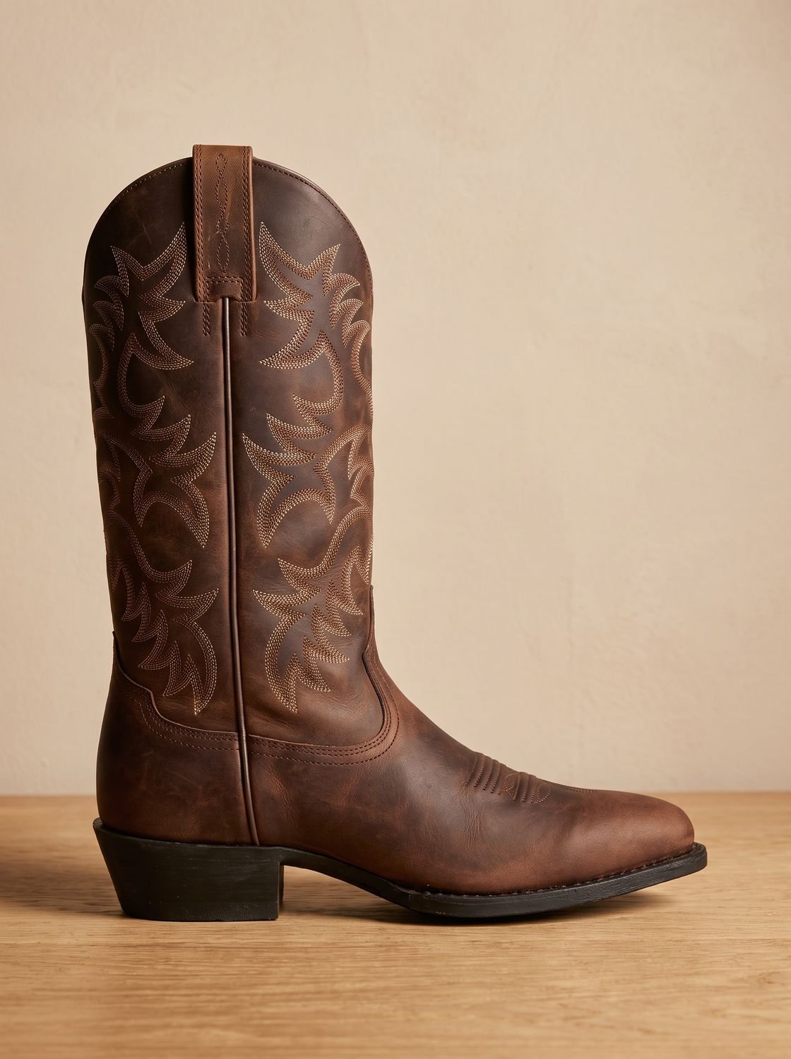 Geborduurde halfhoge cowboylaarzen met blokhak voor dames