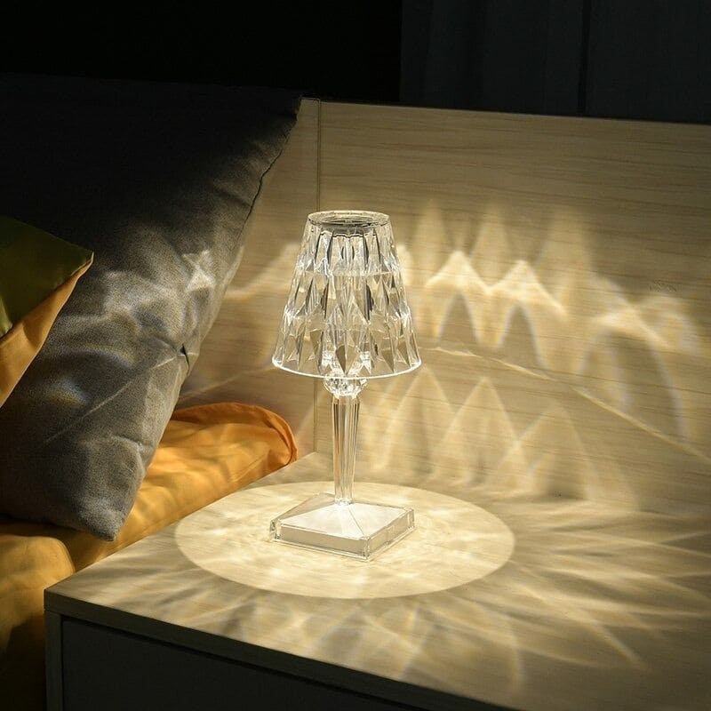 GlimmerLux - Touch Crystal Tafellamp met 3-niveau Dimmer