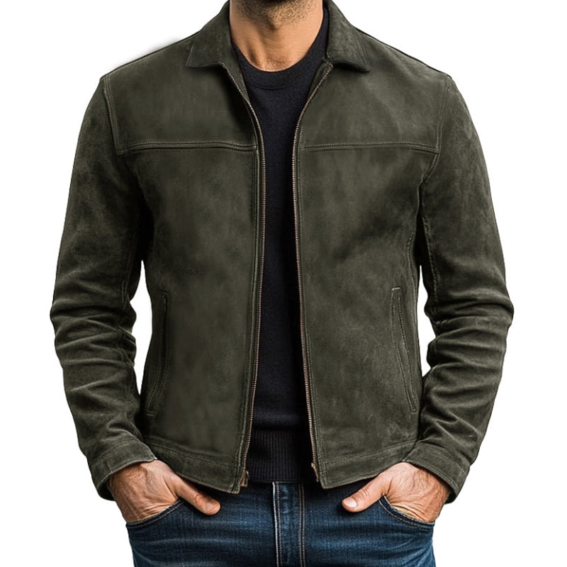 Heren Zip-Up Lange Mouwen Jas