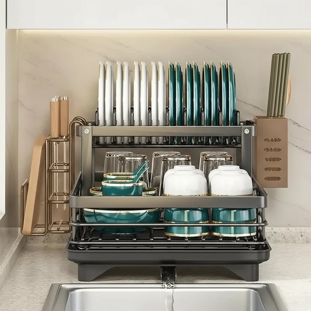 KITCHENFORM – Vouwbare RVS Afwasrek, Ruimtebesparend Ontwerp voor Moderne Keukens