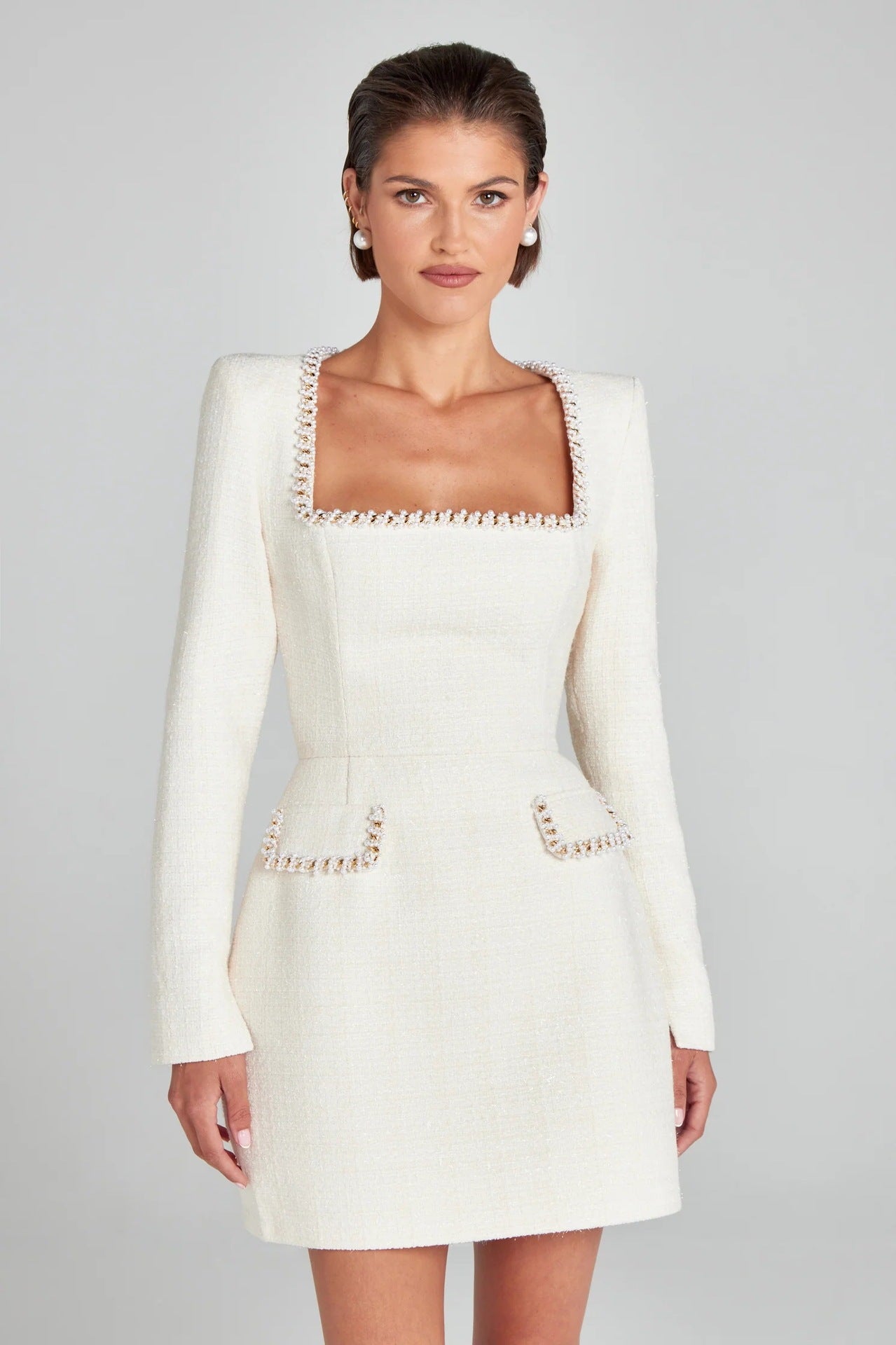 Marion | Elegante Bead U-Hals Jurk voor Dames