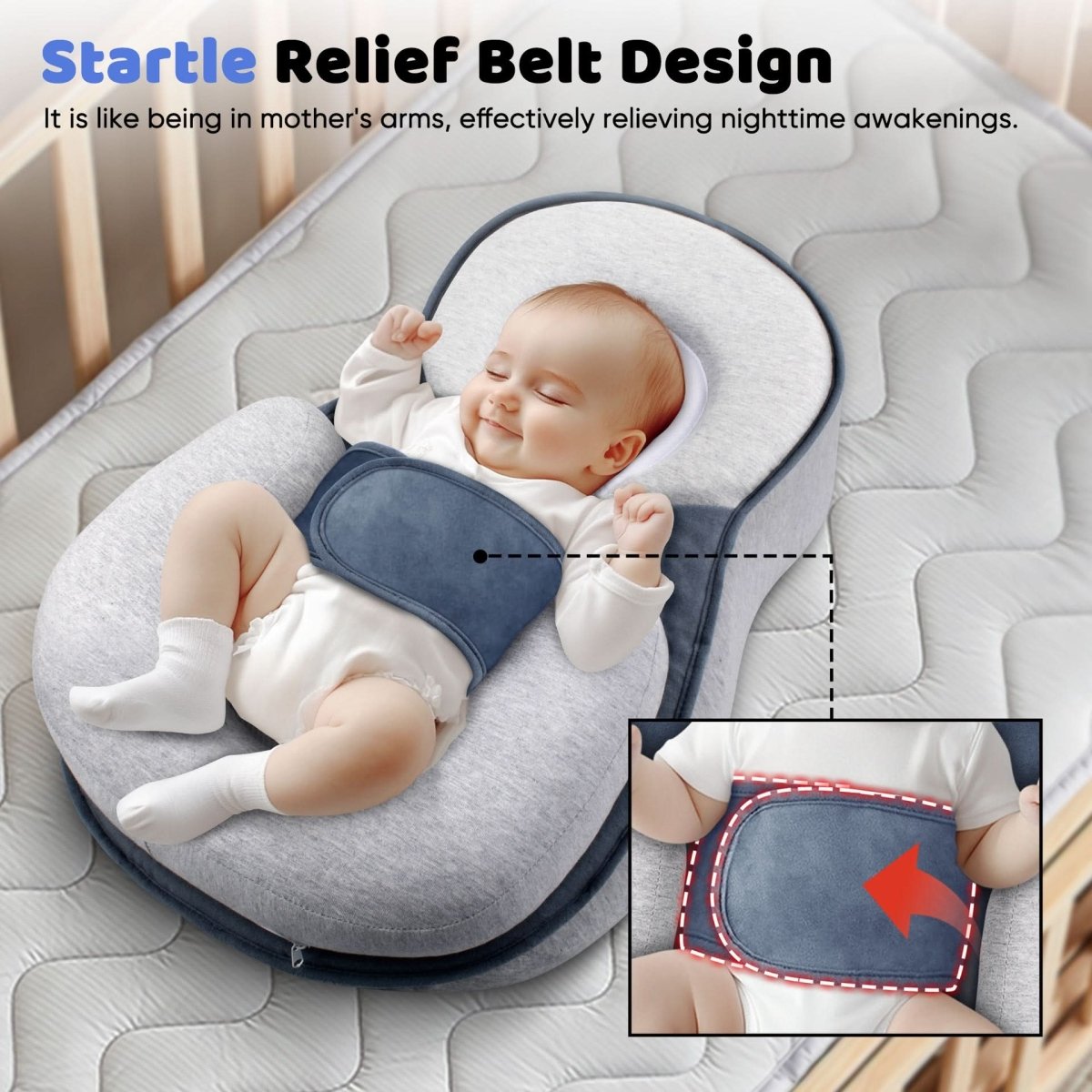 NESTLENAP Babykussen – Ergonomisch Kussen voor Veilige Baby Slaap