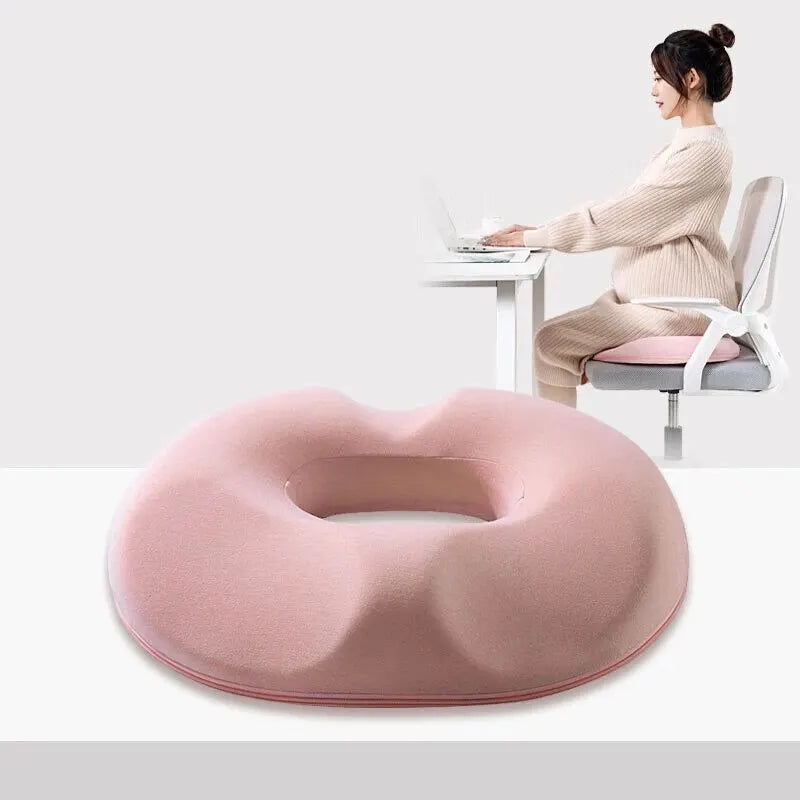 OrthoRelax | Geheugen Schuim Zitkussen | Verlichting voor het Stuitbeen & Rug | Ergonomisch & Comfortabel