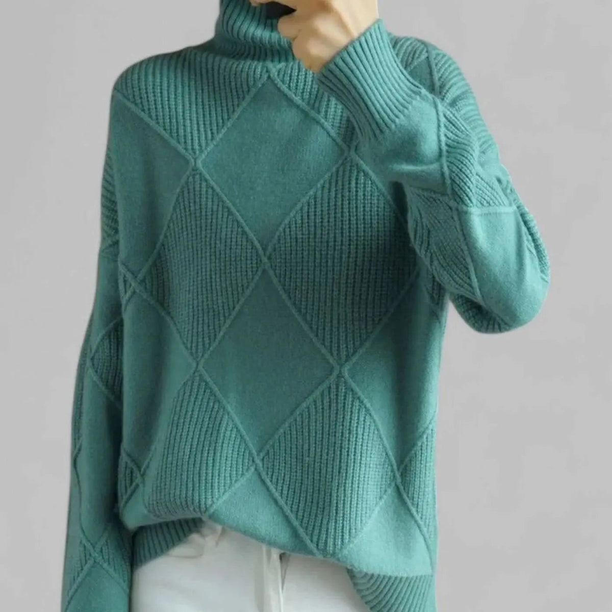 Oversized damescoltrui met ruitpatroon