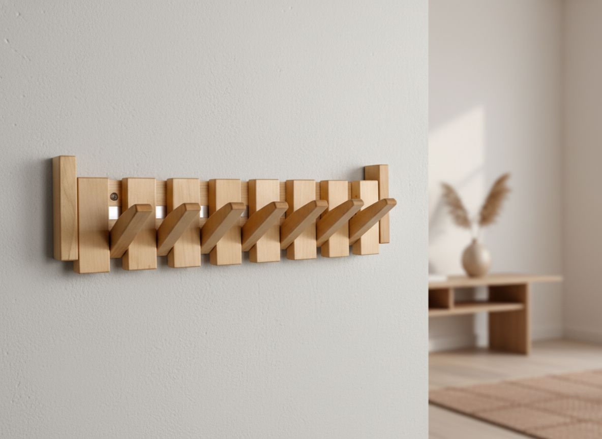 Piano Kleshenger HarmonyCoat – Creatieve Houten Kapstok voor Hal en Entree