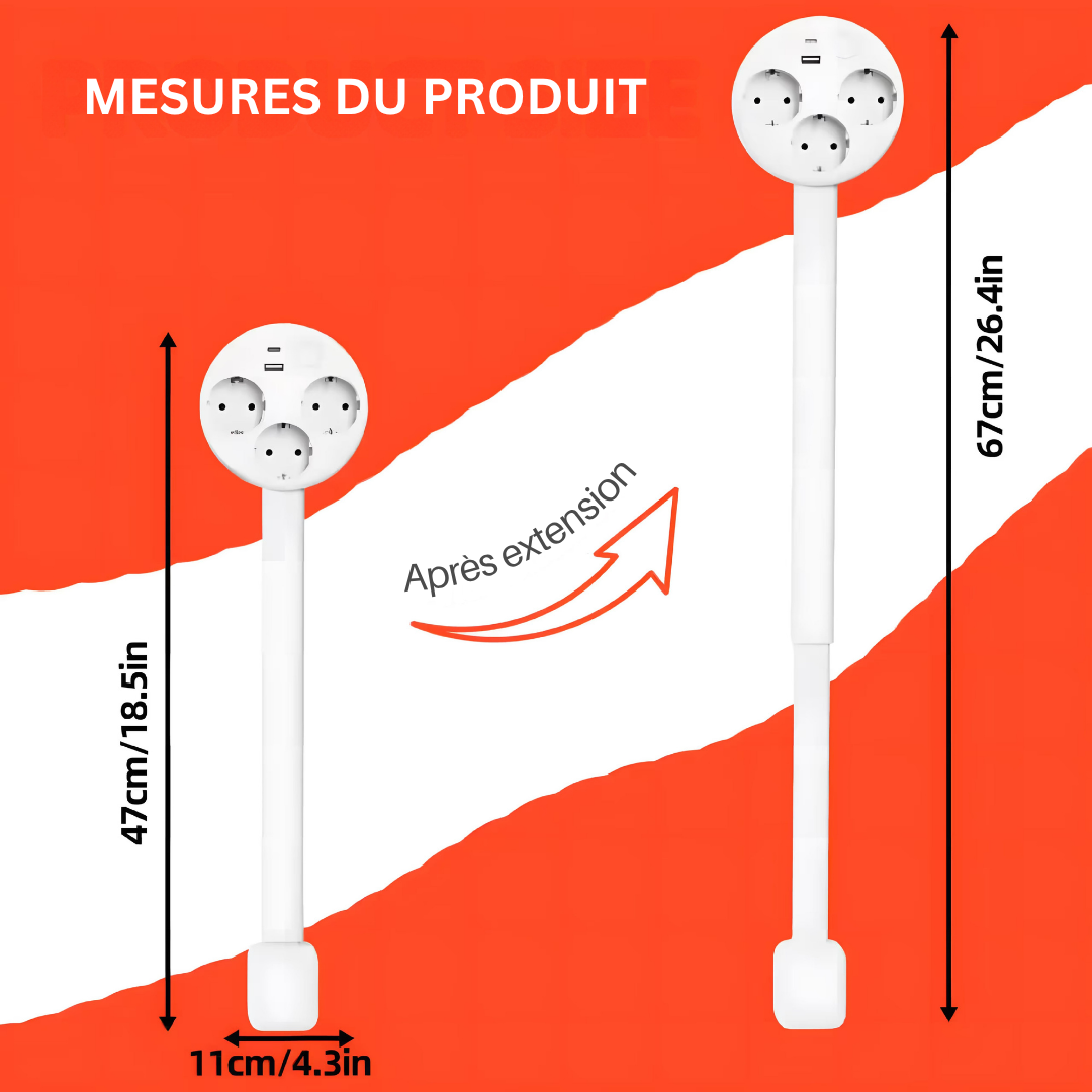 PowerReach | De Slimme en Stijlvolle Uittrekbare Stopcontact voor een Moderne Levensstijl