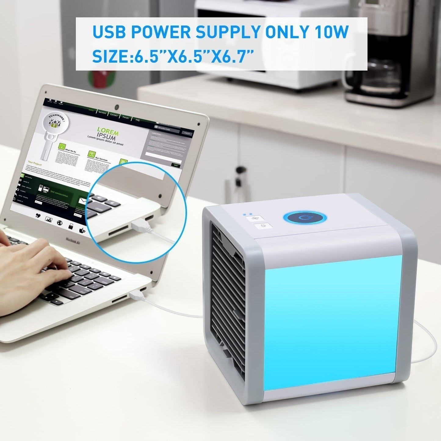 Unisex 3-in-1 Mobiele Airconditioner met Koeler, Luchtbevochtiger, Luchtzuiveraar