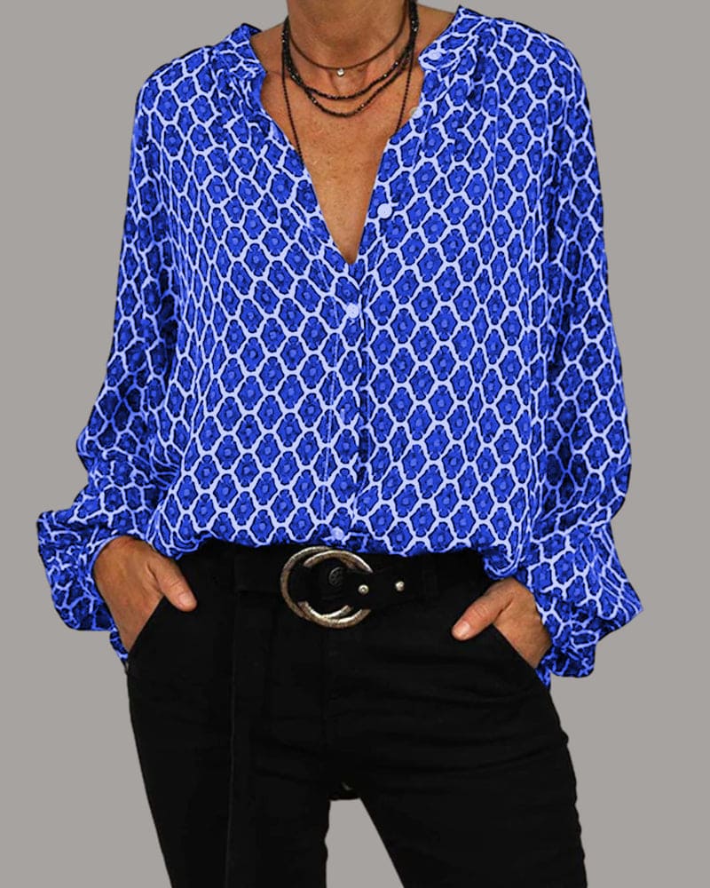 Zara | V-hals blouse met lange mouwen voor de herfst