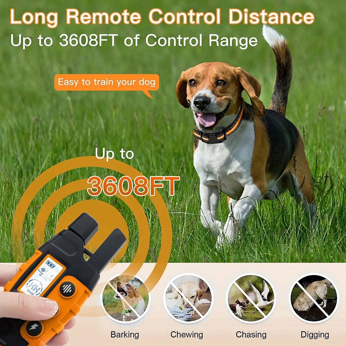 3300Ft Elektronische Honden Trainingshalsband