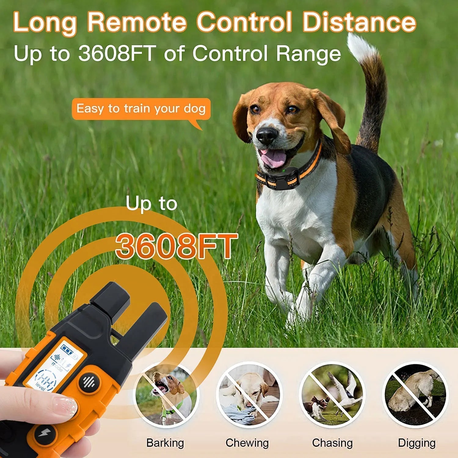 3300Ft Elektronische Honden Trainingshalsband
