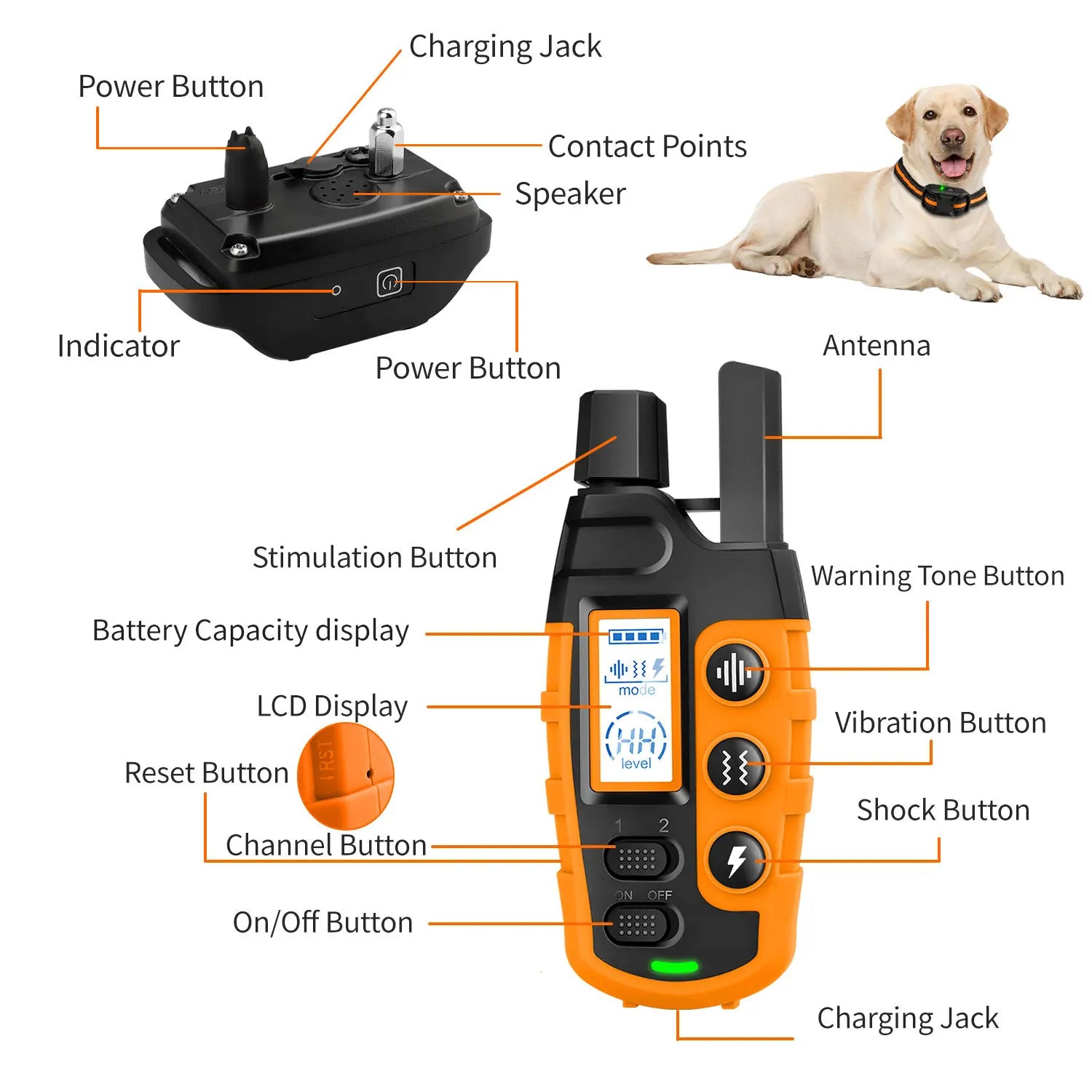 3300Ft Elektronische Honden Trainingshalsband