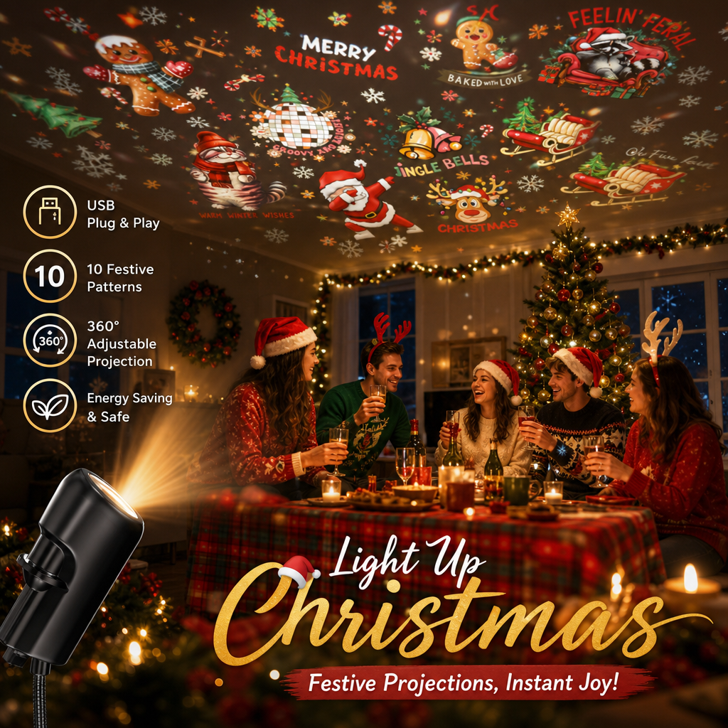 360° Draaibare nachtlamp projector