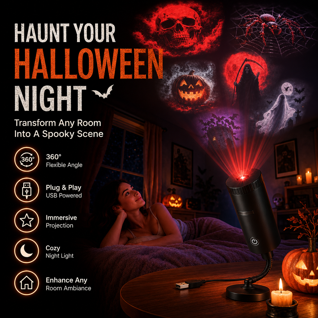 360° Draaibare nachtlamp projector