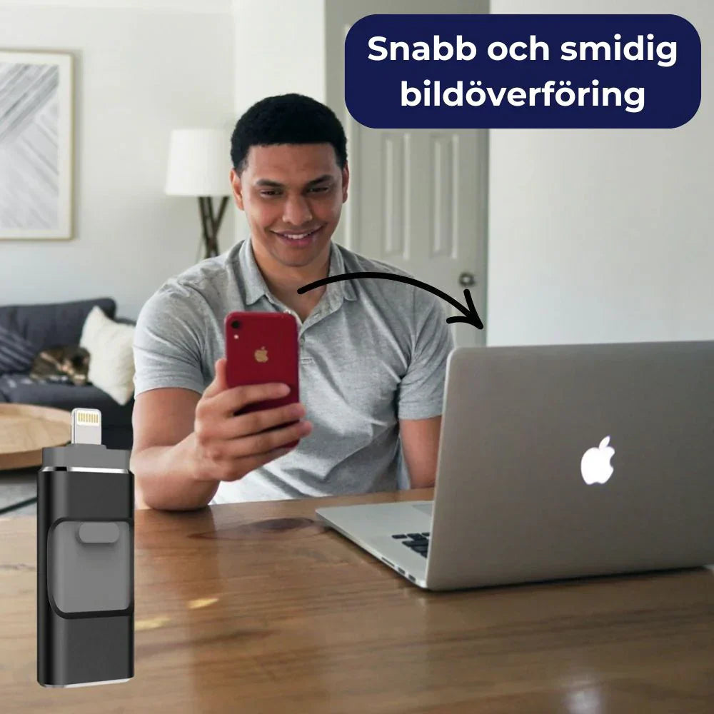 4-in-1 USB Flash Drive - Razendsnelle Bestandsoverdracht