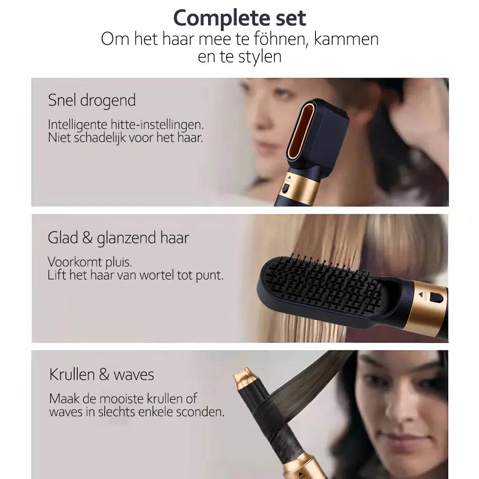 5-in-1 Haarstyler met Ionische Technologie - AuraStyle