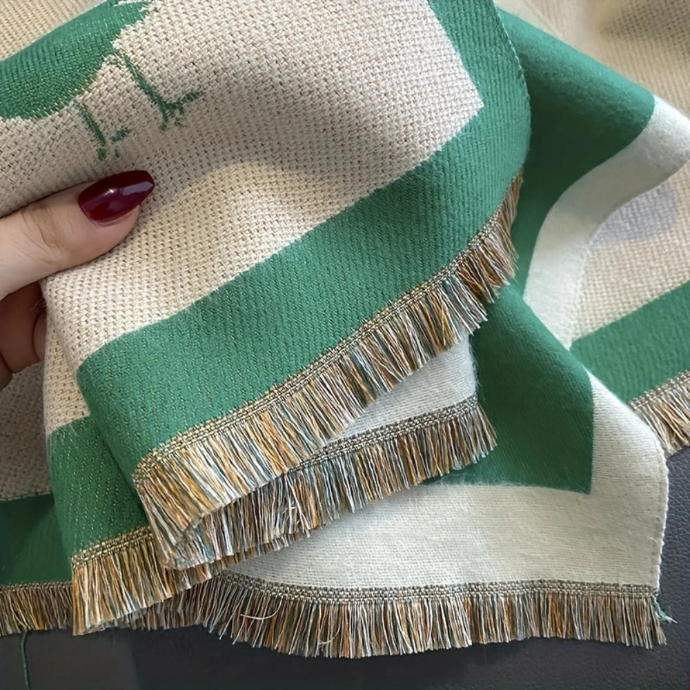 Ademend Vogel Jacquard Sjaal