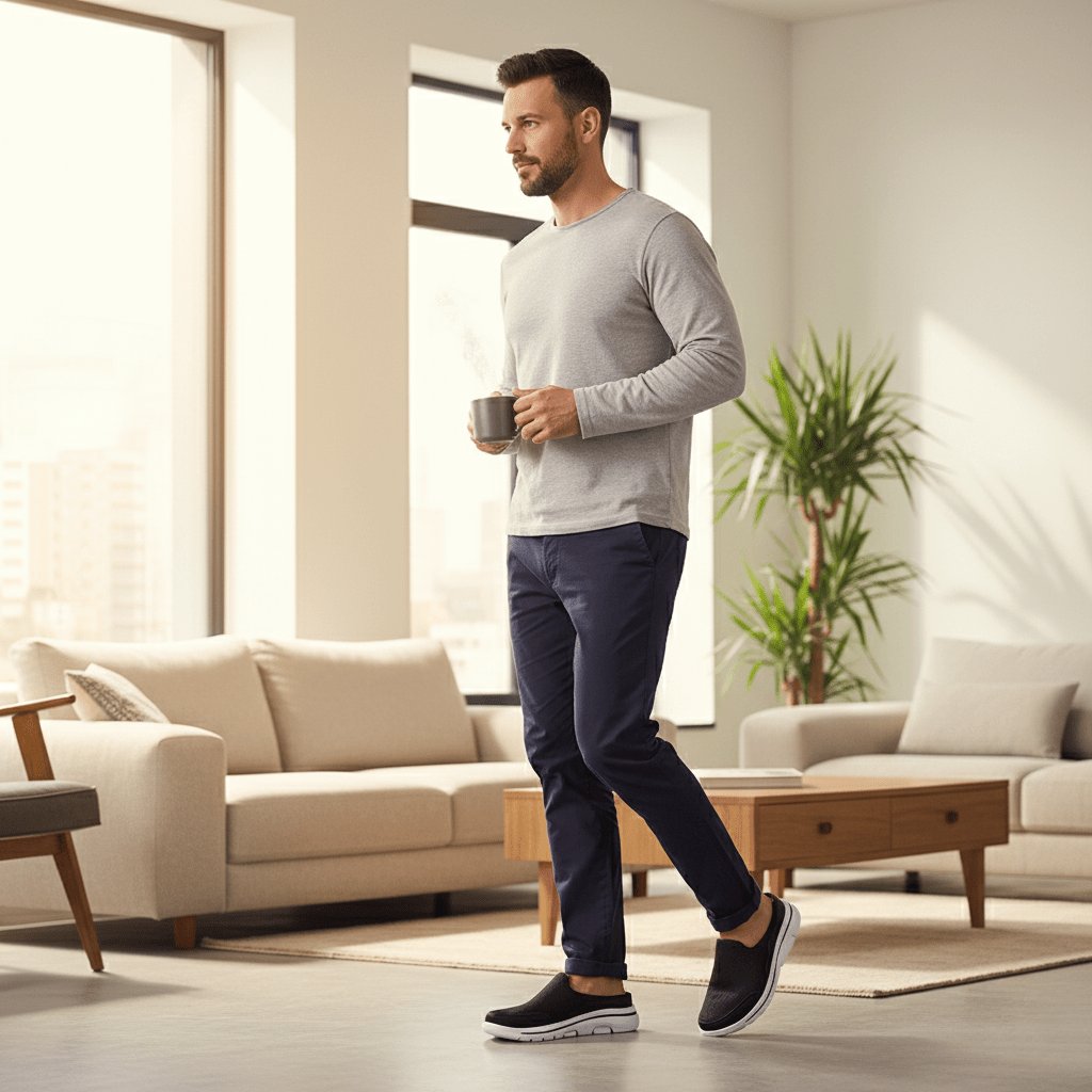AEROSTEP – Ademend Herenpantoffels voor Comfort & Frisheid