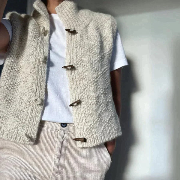 Anja - De Elegante Herfst Mouwloze Cardigan