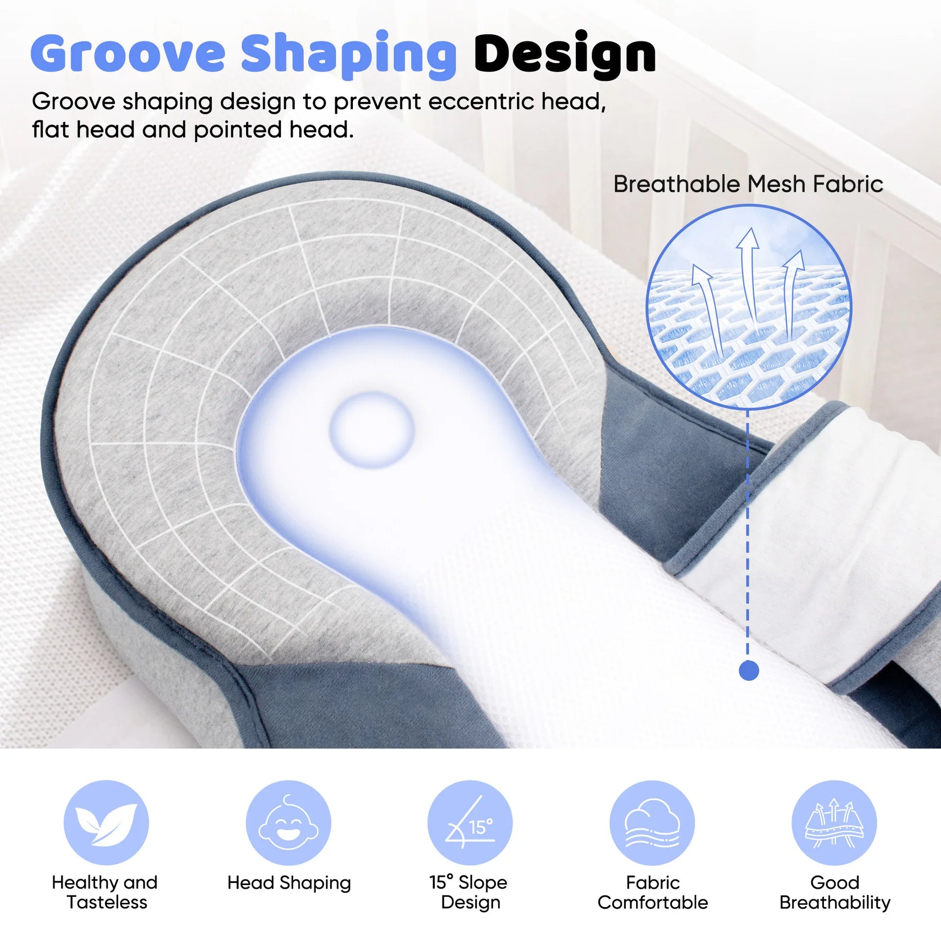 Anti-Reflux Verhoogde Baby Lounger Voor Pasgeborenen En Baby's
