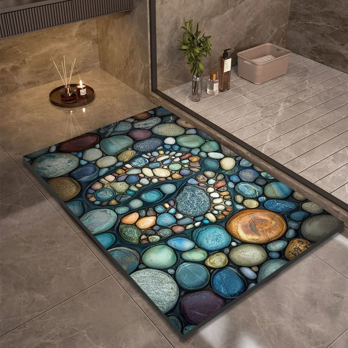 AQUASOFT BADMAT – Diatomiet Badmat voor Veiligheid & Comfort