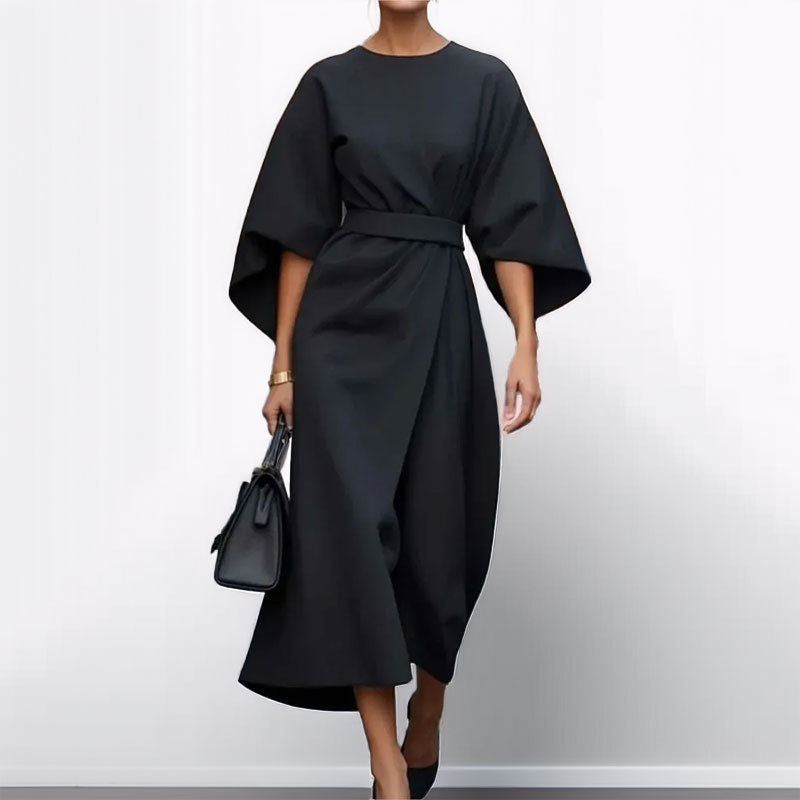 Aria – Dames Lange Maxi Jurk met Vleermuismouwen