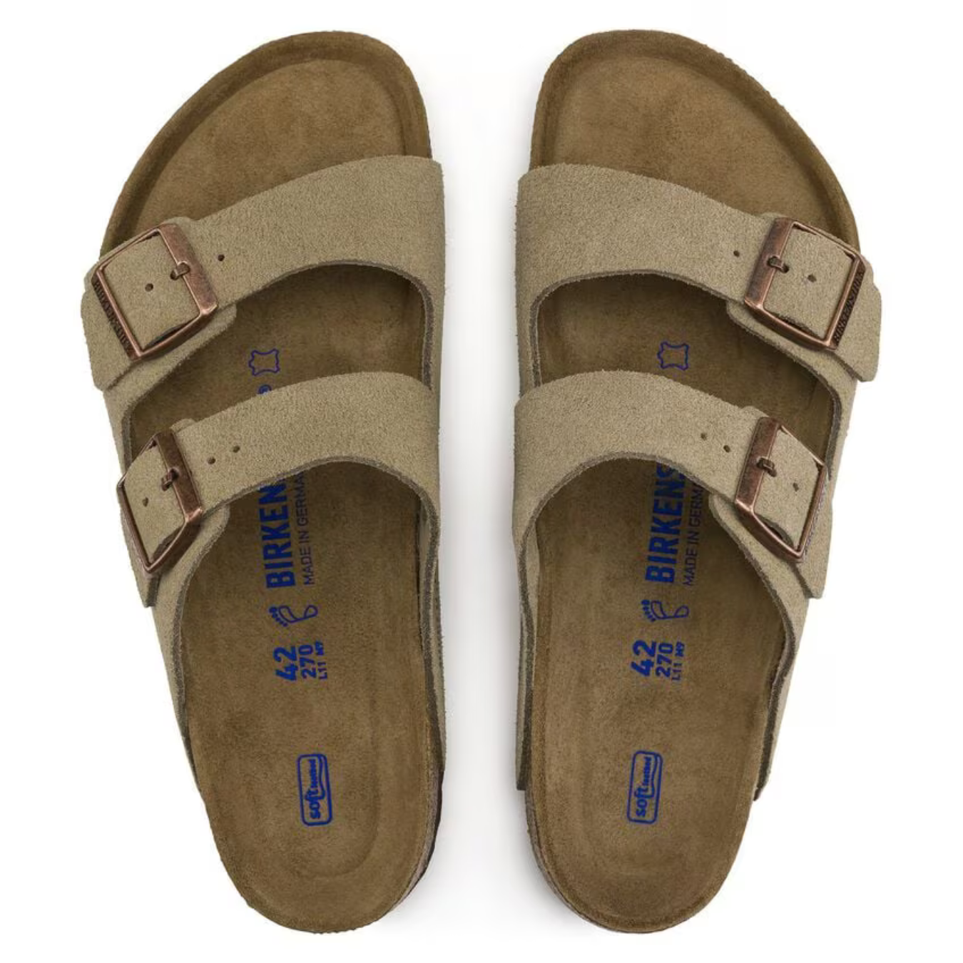 Arizona | Taupe Suède – Casual Sandalen met Zachte Anatomische Voetbed