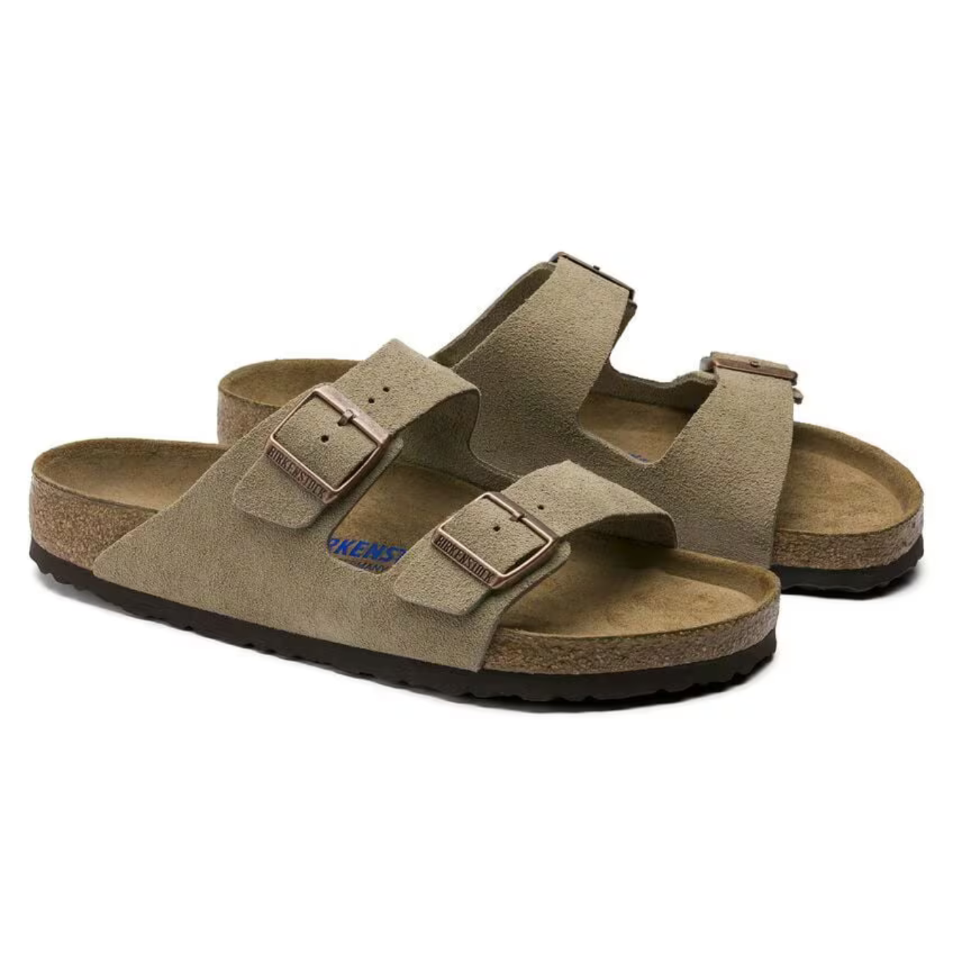 Arizona | Taupe Suède – Casual Sandalen met Zachte Anatomische Voetbed